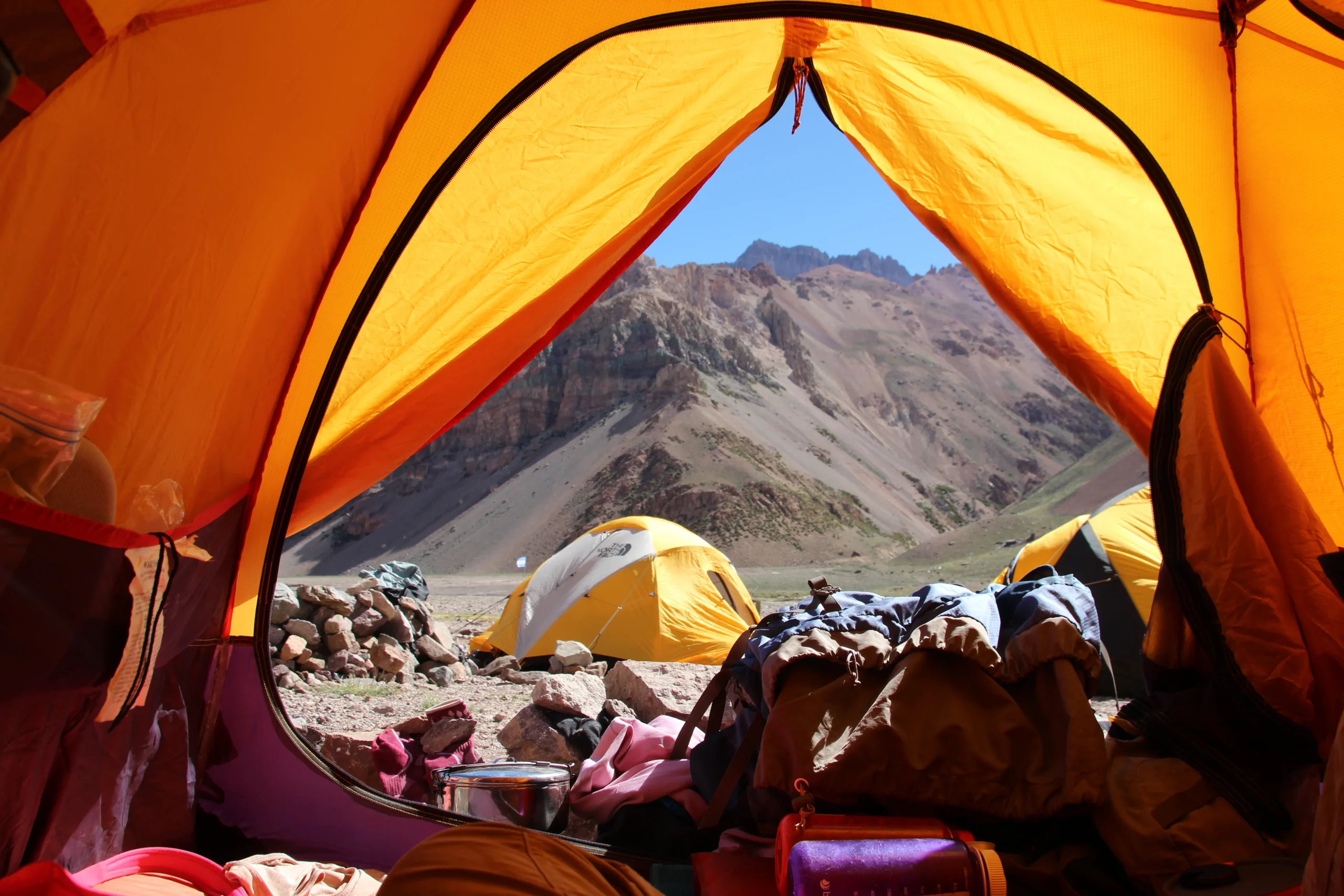 View from tent on Aconcagua