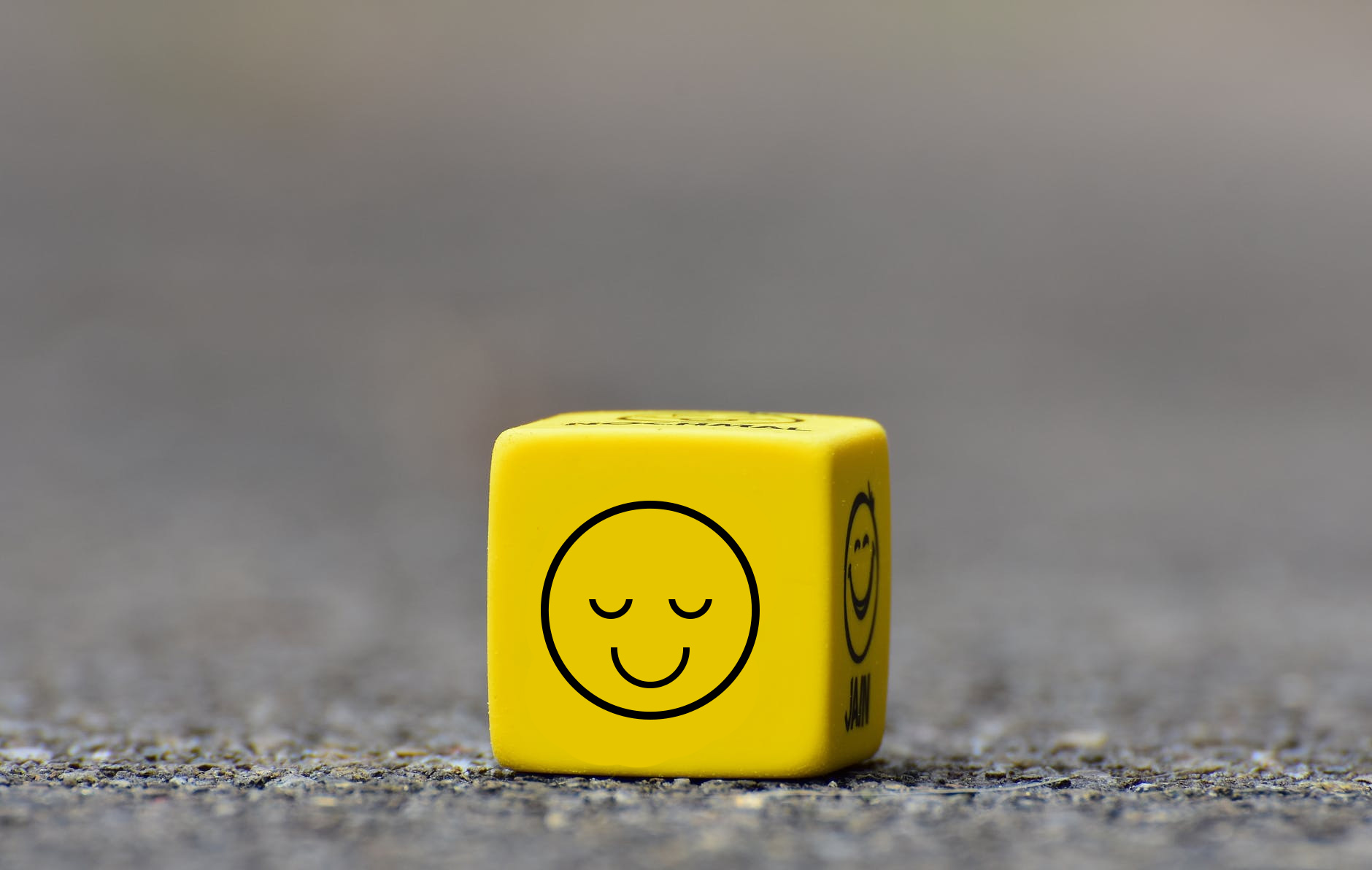 Yellow block with smiling face